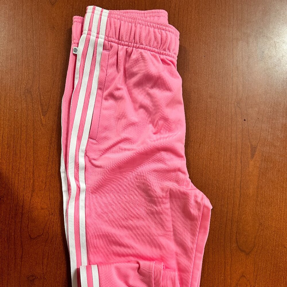 Adidas Original Kids' Adicolor Superstar Track Pants, Bliss Pink - Large